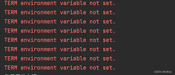 TERM environment variable not set